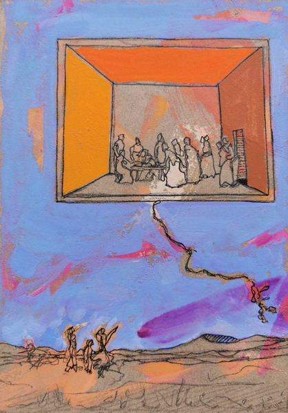 boîte statique I - 13x18 - tempera